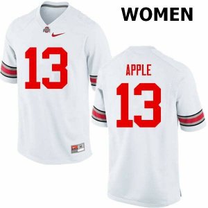 Women's Ohio State Buckeyes #13 Eli Apple White Nike NCAA College Football Jersey Version NKI0044FC